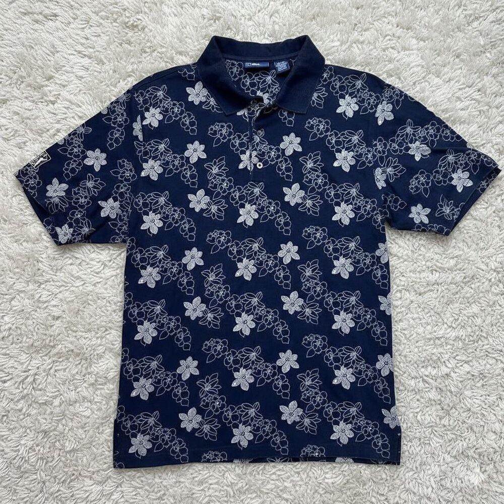 PGA Tour Mens Polo Shirt 100% Cotton (XL) Floral Print